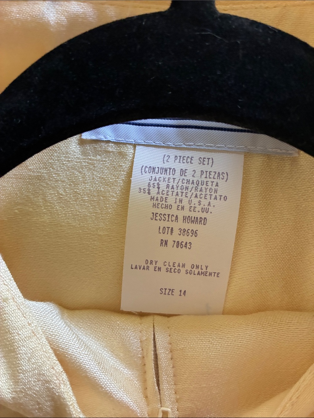 Jessica Howard Pale Yellow Sleeveless Shift Dress & Jacket - Picture 8 of 8